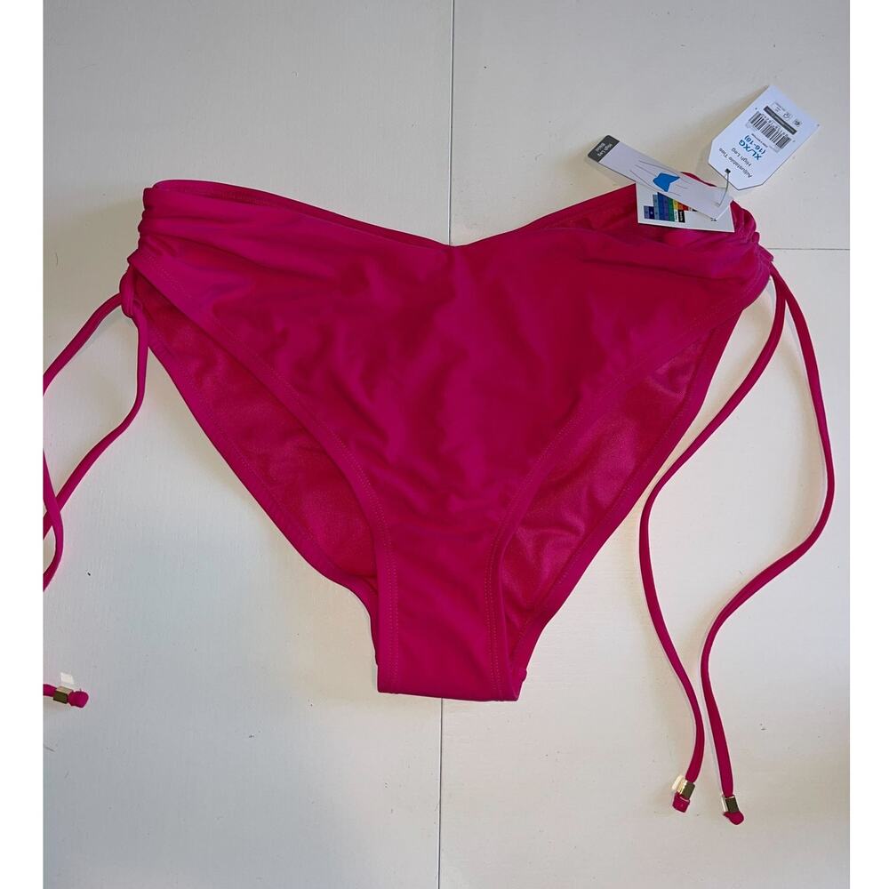 TIME AND TRU Womens Ruched Bikini Swim Bottom Size XL (16-18) NWT